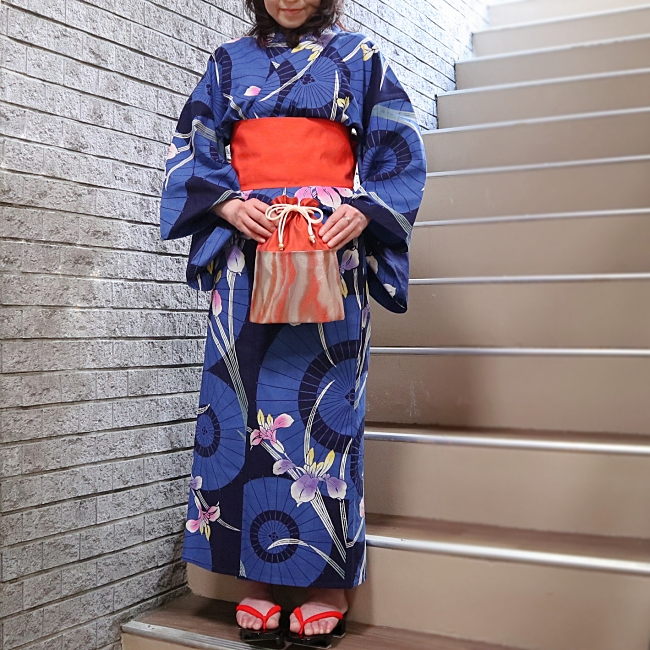 着物リメイク「帯地 巾着 H 」 Kimono Tango